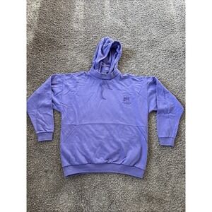 Nike Vintage‎ Purple Hoodie Swoosh Check Beaverton Gray Tag Large L